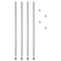Alera Stackable Posts for Wire Shelving, 36"H, Silver ALESW59PO36SR
